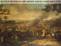 The battle of Poltava by artist Louis Caravaque