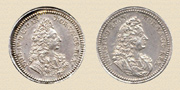 3 кроны Фредерика IV. 1699г. Монета отчеканена в честь коронации короля Фредерика IV 25 августа 1699г. Серебро.