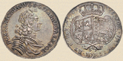 1 талер курфюрста Саксонии и короля Польши Августа II Сильного. 1705г. Серебро.