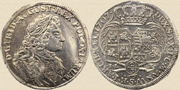 2/3 талера  Августа II Сильного. Известна как Гульден графини Козель. 1707г. Серебро.