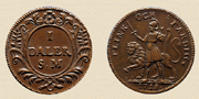 1 daler 1718. Koppar.