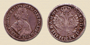 Polupoltina 1705. Silver.