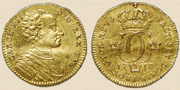 1 Dukat, König Karl XII. 1718. Gold.