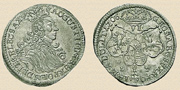 6 grosh (1 grosh = 1/24 taler) 1706. Silver.