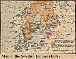 Map of the Swedish Empire (1658)